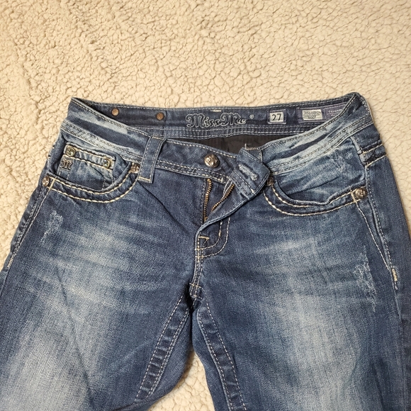 Miss Me Blue Jeans - Size 27 Bootcut Pre-owned in excellent condition - Picture 6 of 12
